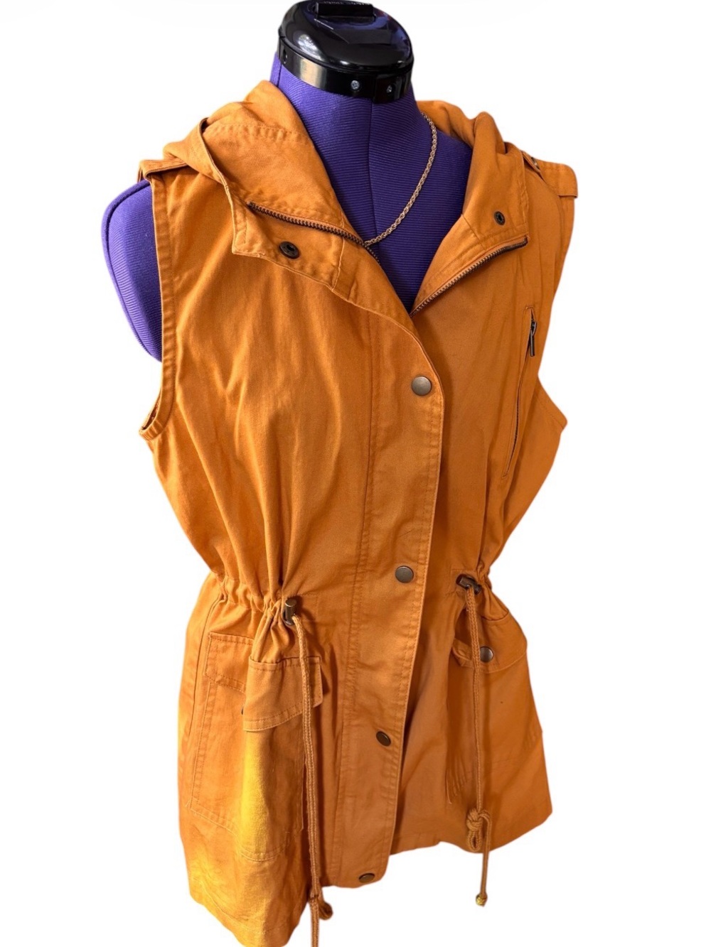Zenana Outfitters Vest Hooded Women’s Large